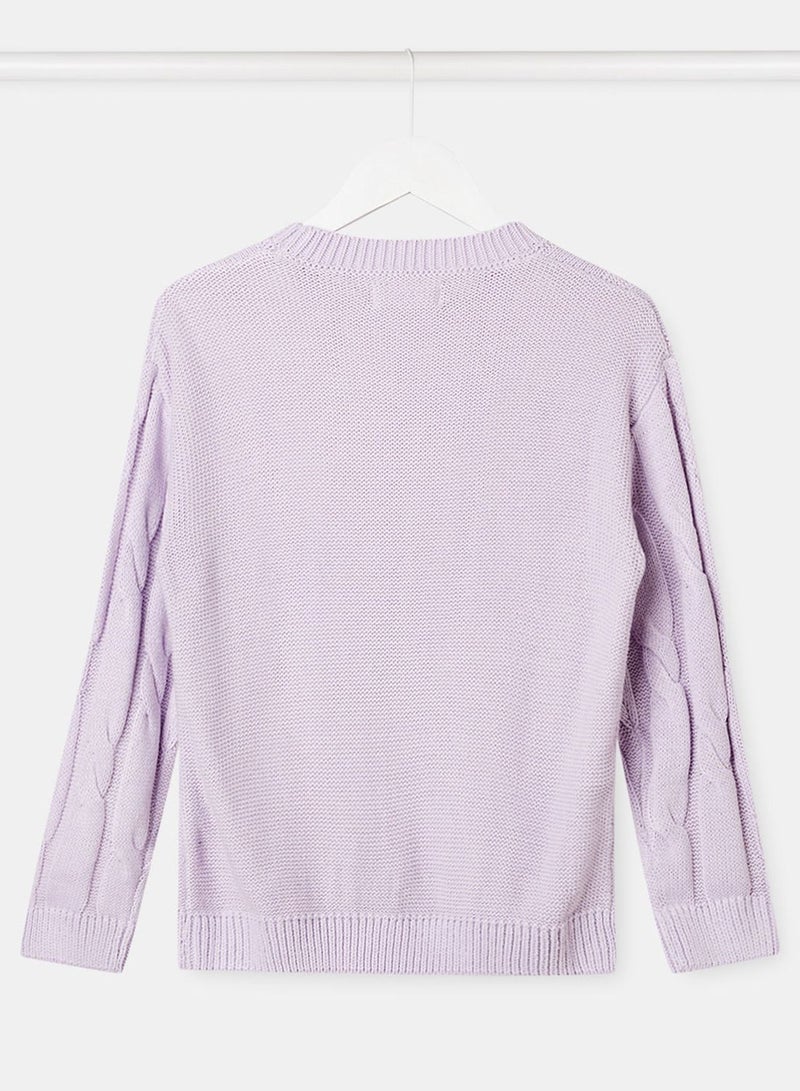 Kids Orchid Knit Sweater