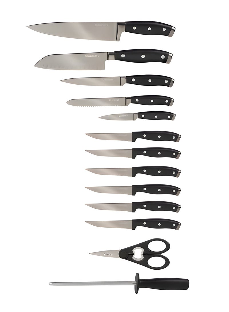 14-Piece Knife Set Titanium Forged Triple-Rivet Cutlery