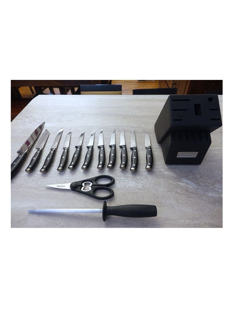 14-Piece Knife Set Titanium Forged Triple-Rivet Cutlery