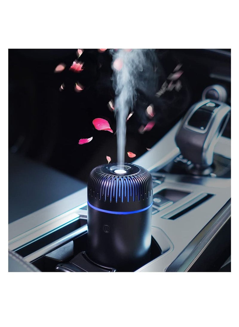 Car Diffuser, Humidifier Aromatherapy Essential Oil Diffuser USB Cool Mist Mini Portable for Home Office Bedroom (Black)