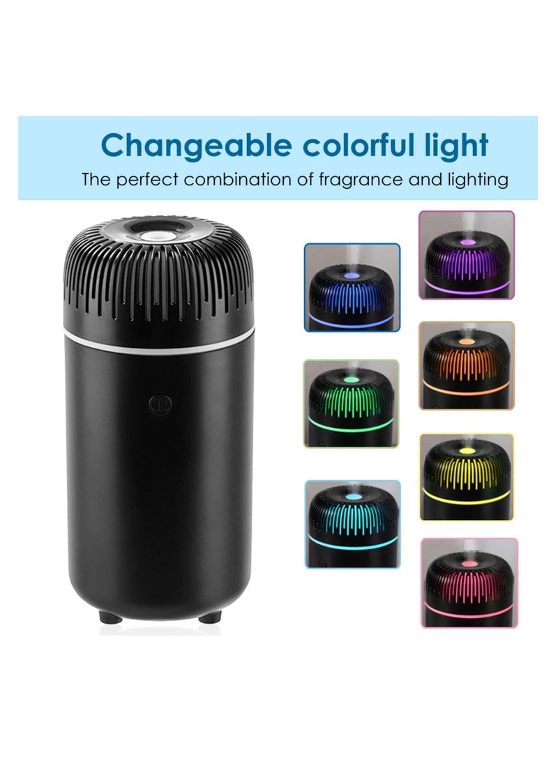 Car Diffuser, Humidifier Aromatherapy Essential Oil Diffuser USB Cool Mist Mini Portable for Home Office Bedroom (Black)