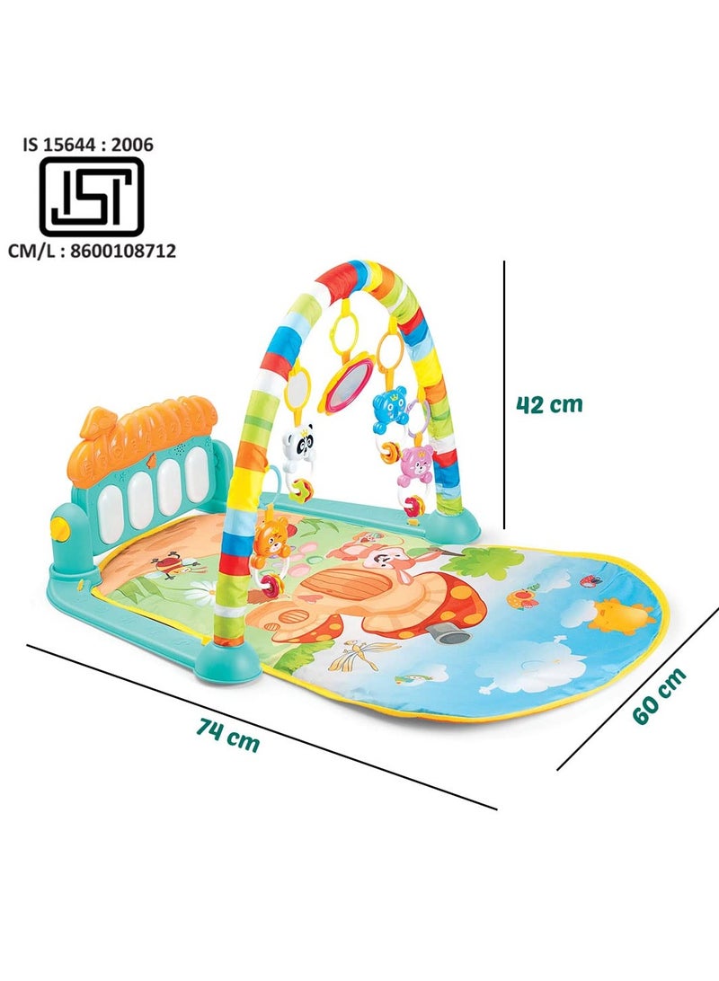 Baby Gym Play Mat with Piano Keyboard Educational Rack Crawling Mat