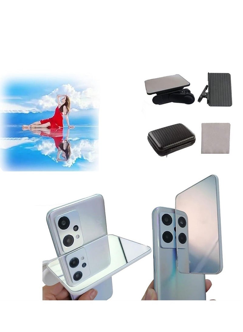 Mobile Phone Camera Mirror Reflection Clip Kit Selfie Reflector Shooting Supplies Suitable for Travel