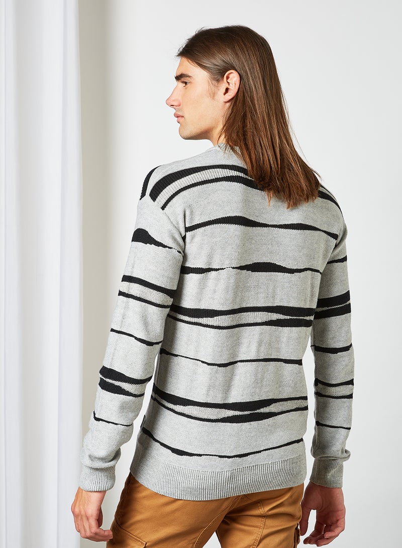 Stripe Print Sweater