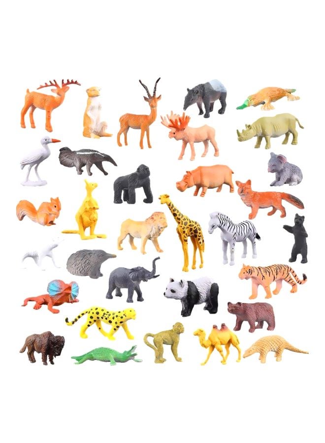 20-Piece Zoo Wild Animal Figure Set
