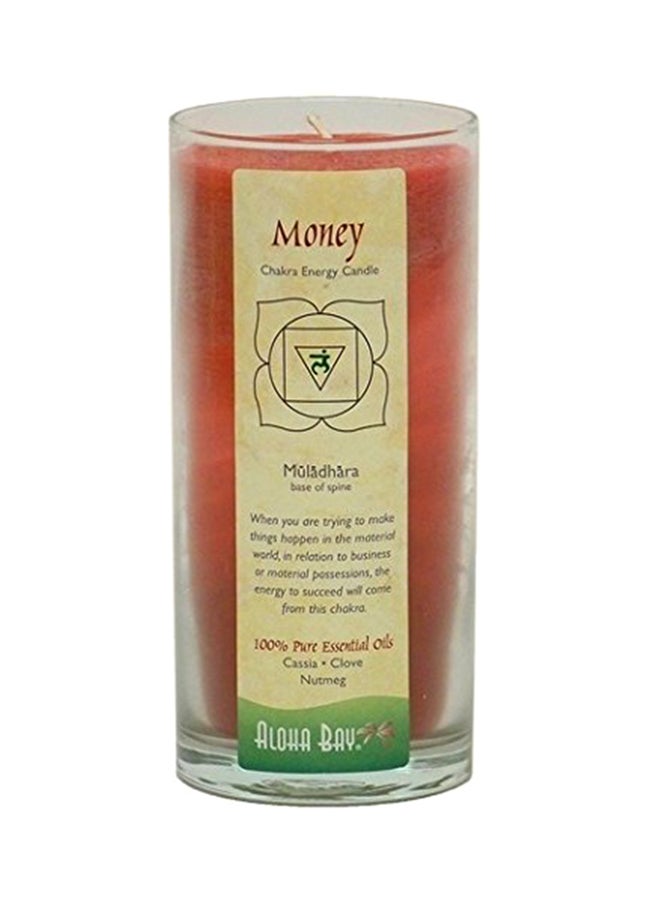 Chakra Candle Jar, Money, Red