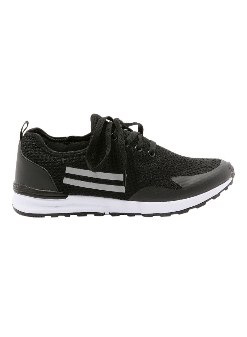 Reflective Side Striped Trainers Black