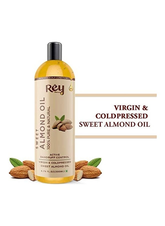 2-Piece Cold Pressed Castor and Sweet Almond Oil Black 200ml