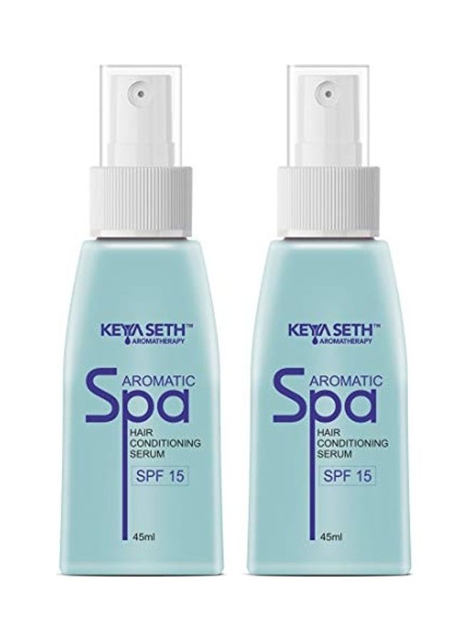 Pack Of 2 Aromatic Spa Hair Conditioning Serum With SPF 15 Multicolour 90ml