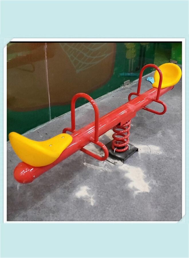 Amusement Park Commercial Children Outdoor Playground Equipment Spring Two Seater Seesaw For Kids