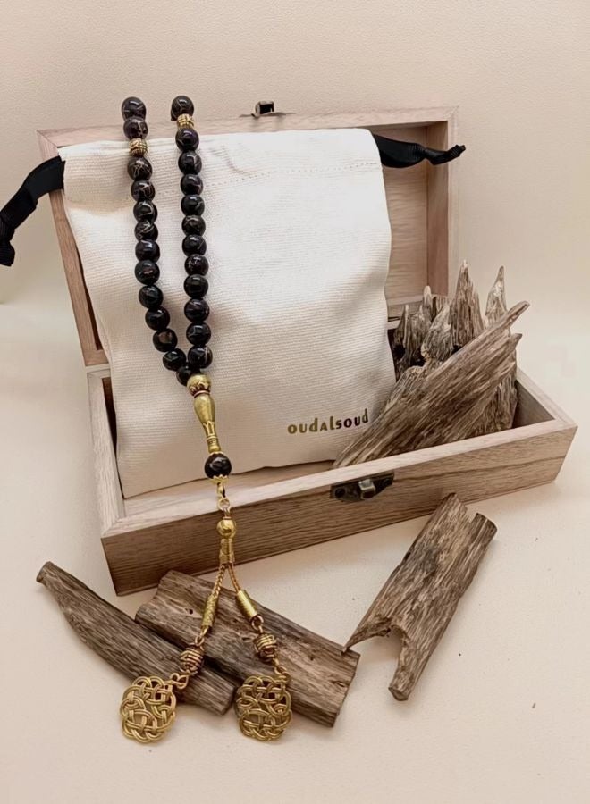 60g Cambodian AA Grade Agarwood and Prayer Beads Gift Set