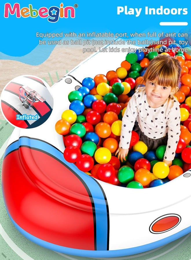 180*100*54cm Kiddie Pool, Splash Pad, Swimming Pool for Kids, Aieplane Shape Sprinkler Play Mat, Portable Wading Pool, Made of Leading Safe and Eco-friendly Material, Easy to Set up and Storage, Suitable for Backyard, Garden, Beach and Summer Party