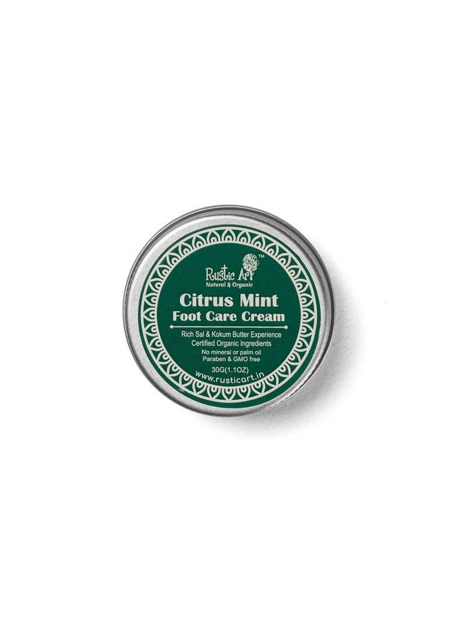Organic Citrus Mint Foot Care Cream ; Nourishing Moisturizing & Non Greasy ; 30G (1)