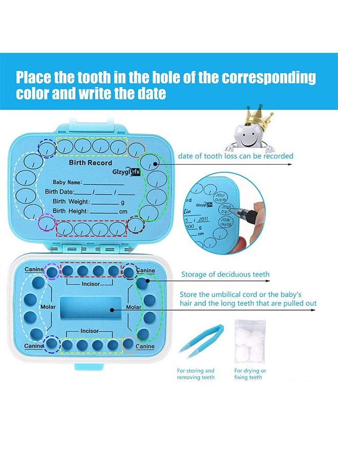 Tooth Box Kids Keepsake Box Organizer Gift for Baby Teeth Kids Deciduous Teeth Collection Save Children Teeth to Keep The Childhood Memory