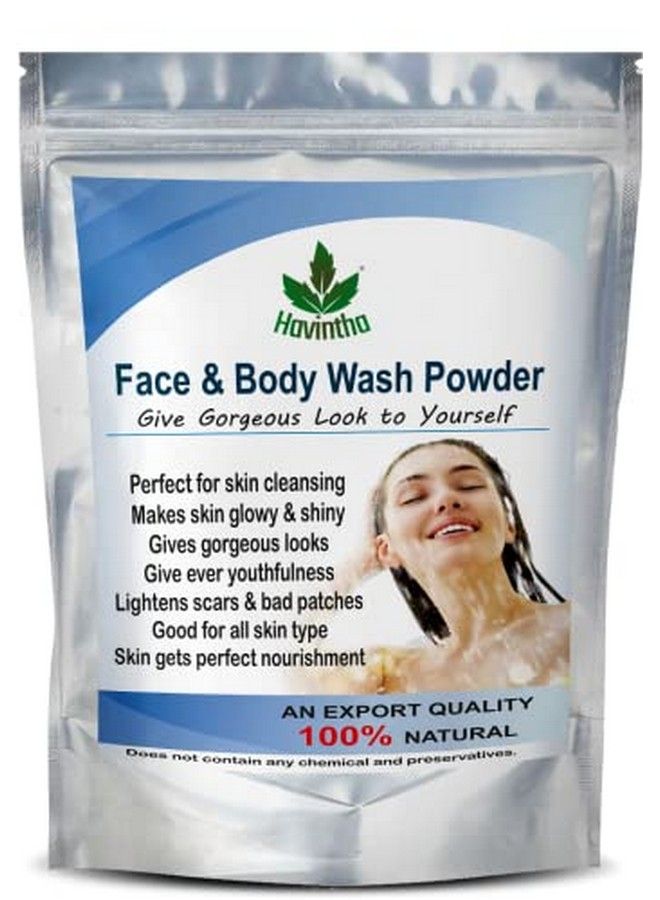 Natural Face And Body Wash Powder For All Skin Types 227 Gm