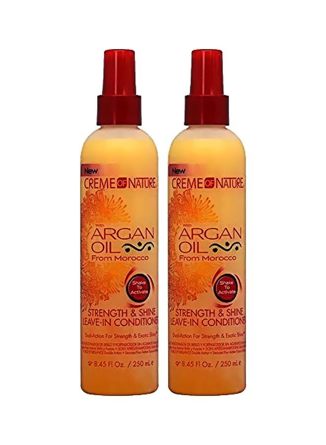 Pack Of 2 Argan Oil Strength And Shine Leave-In Conditioner