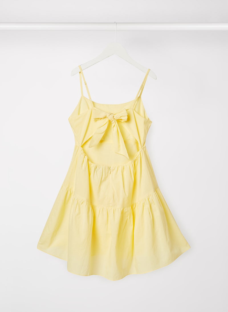 Kids/Teen Strappy Tiered Dress Yellow