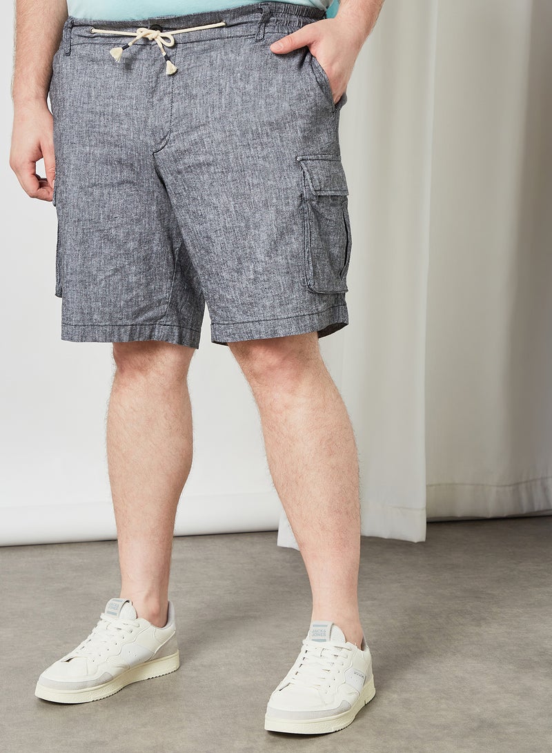 Plus Size Cargo Shorts Grey