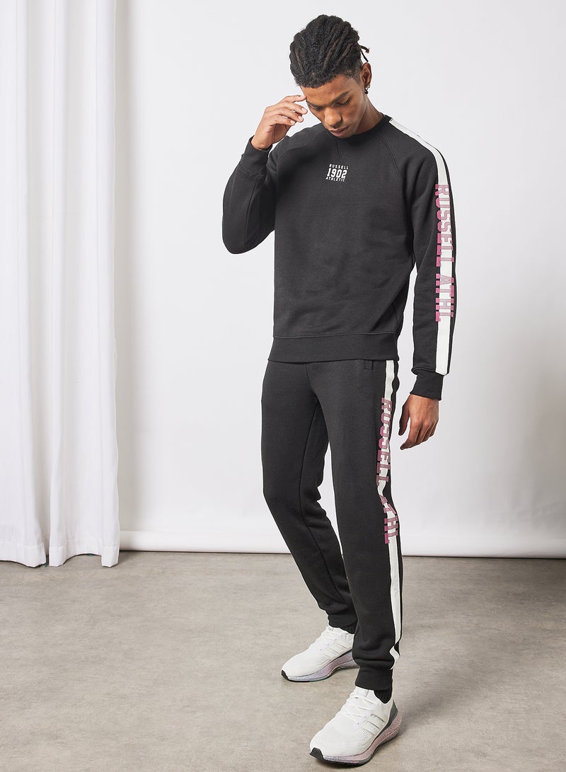 Contrast Stripe Sweatshirt Black