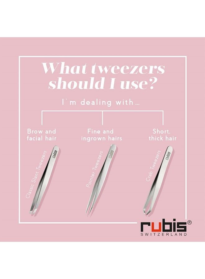 Classic Tweezer, White 1k105,Rubis Switzerland Swiss Made World Renowned Precision