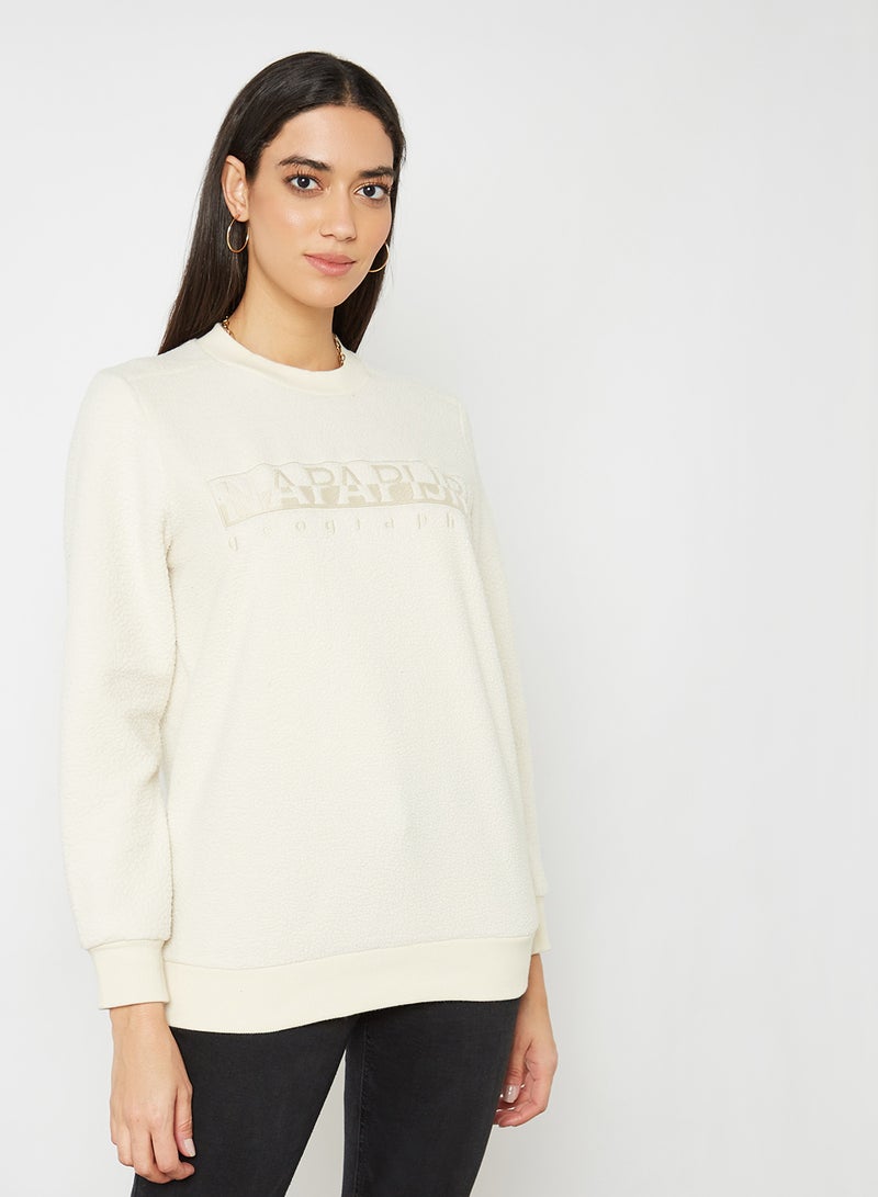 Embroidered Logo Pullover Off White