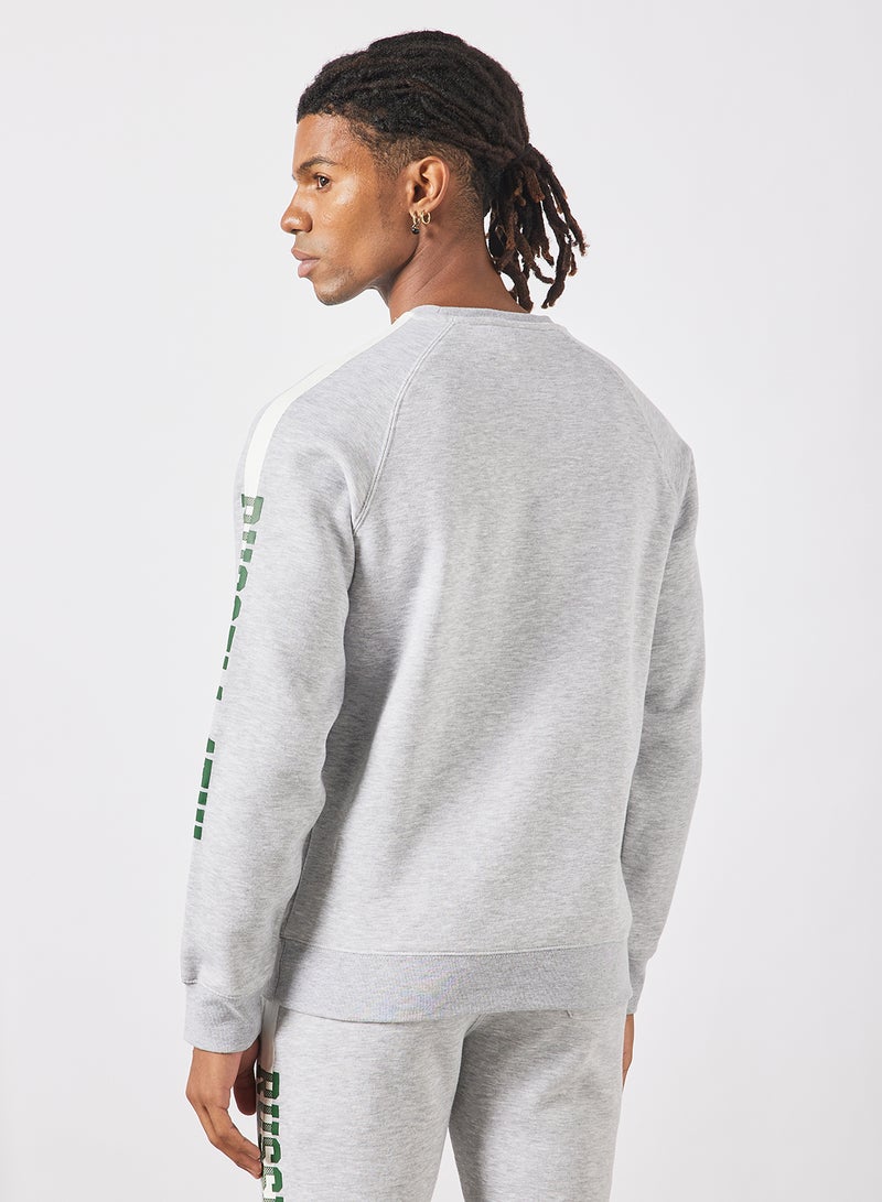 Contrast Stripe Sweatshirt Grey