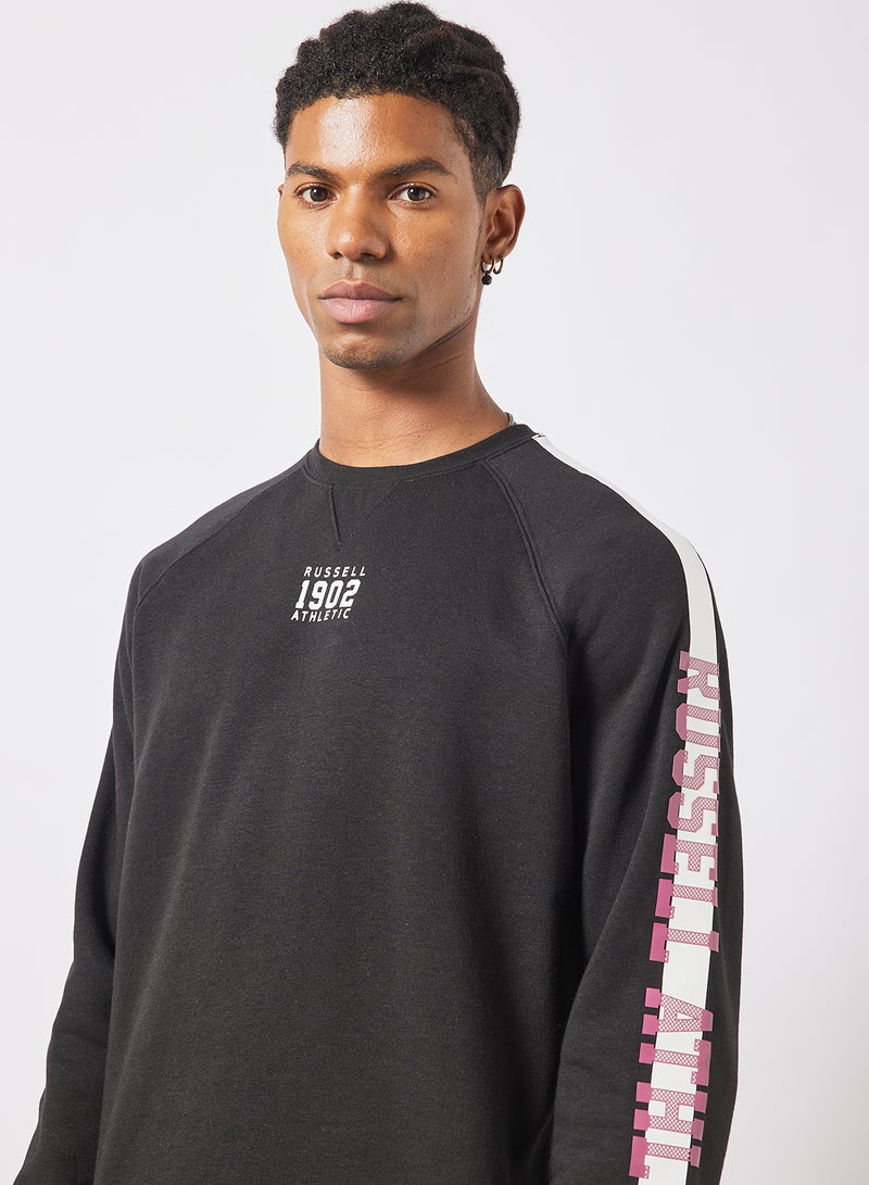 Contrast Stripe Sweatshirt Black