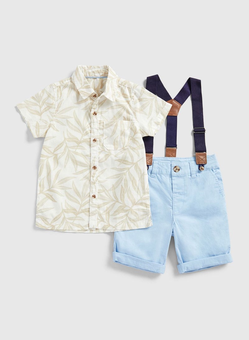 Infant Essential Shirt With Braces Set