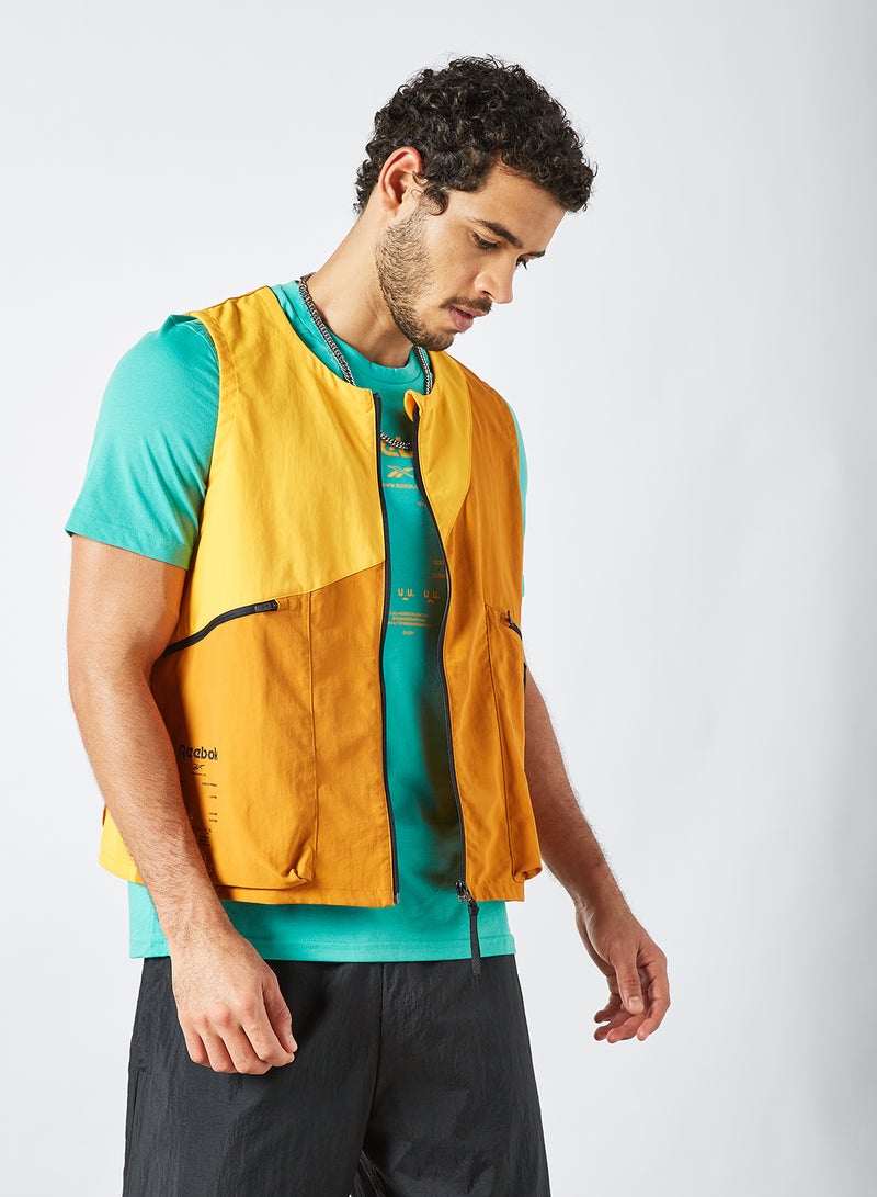 Road Trip Woven Training Utility Vest Yellow