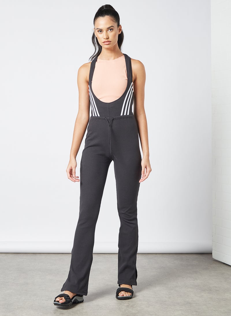 Rib Jumpsuit Black