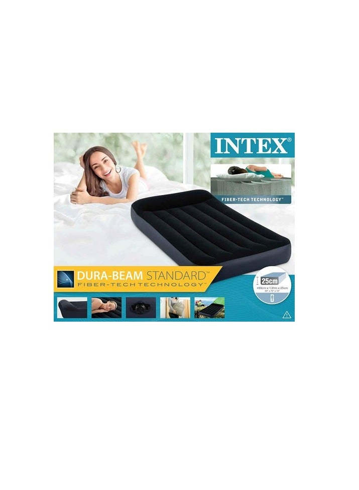 Intex 64141 Durabeam Pillow Rest Classic Airbed Inflatable Mattress Black