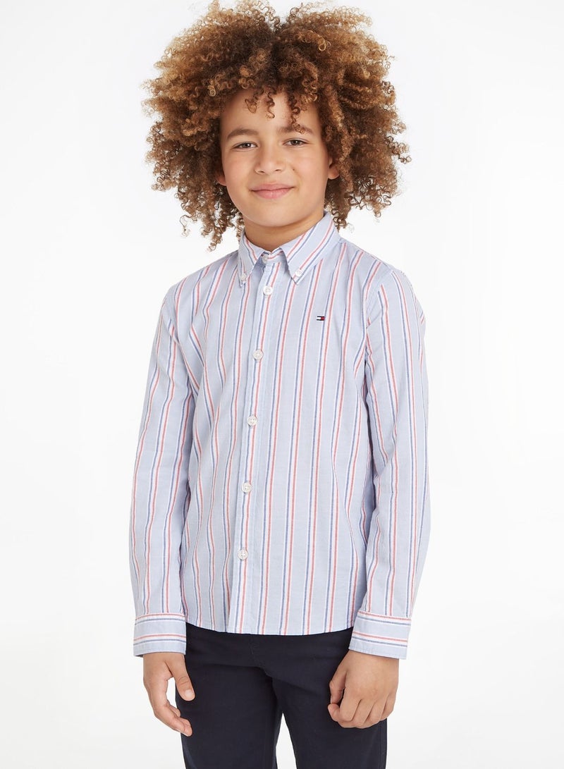 Kids Stripe Regular Fit Shirt