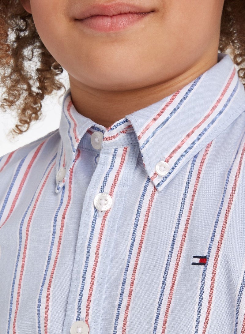 Kids Stripe Regular Fit Shirt