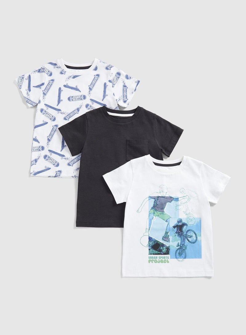 Kids 3 Pack Assorted T-Shirts