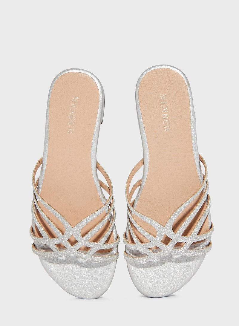 Multi Strap Low Heel Sandals