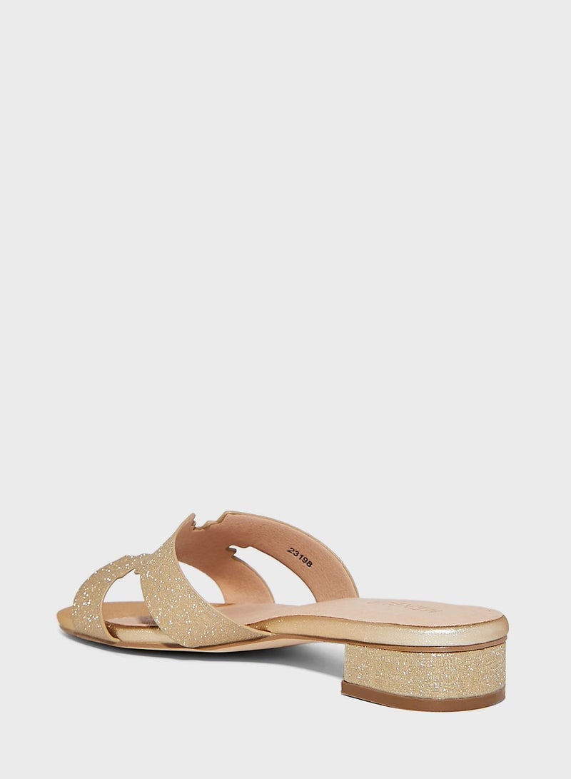 Mule Capra Low Heel Sandals