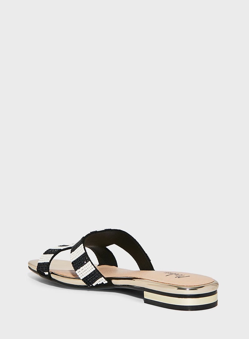 Single Strap Low Heel Sandals