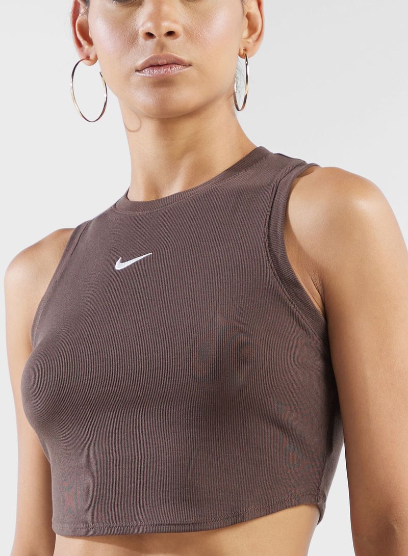 Nsw Essential Ribbed Cropped Tank