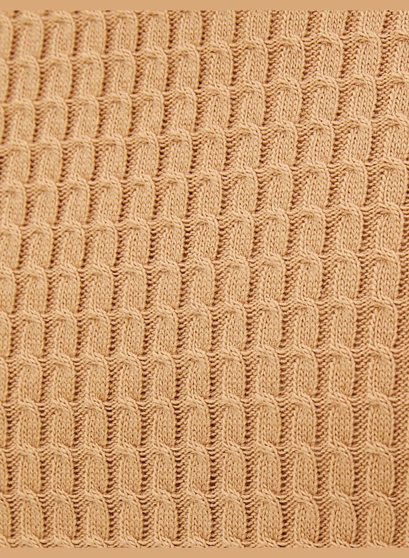 Half Turtleneck Sweater Knitwear Tissued Slim Fit Long Sleeve