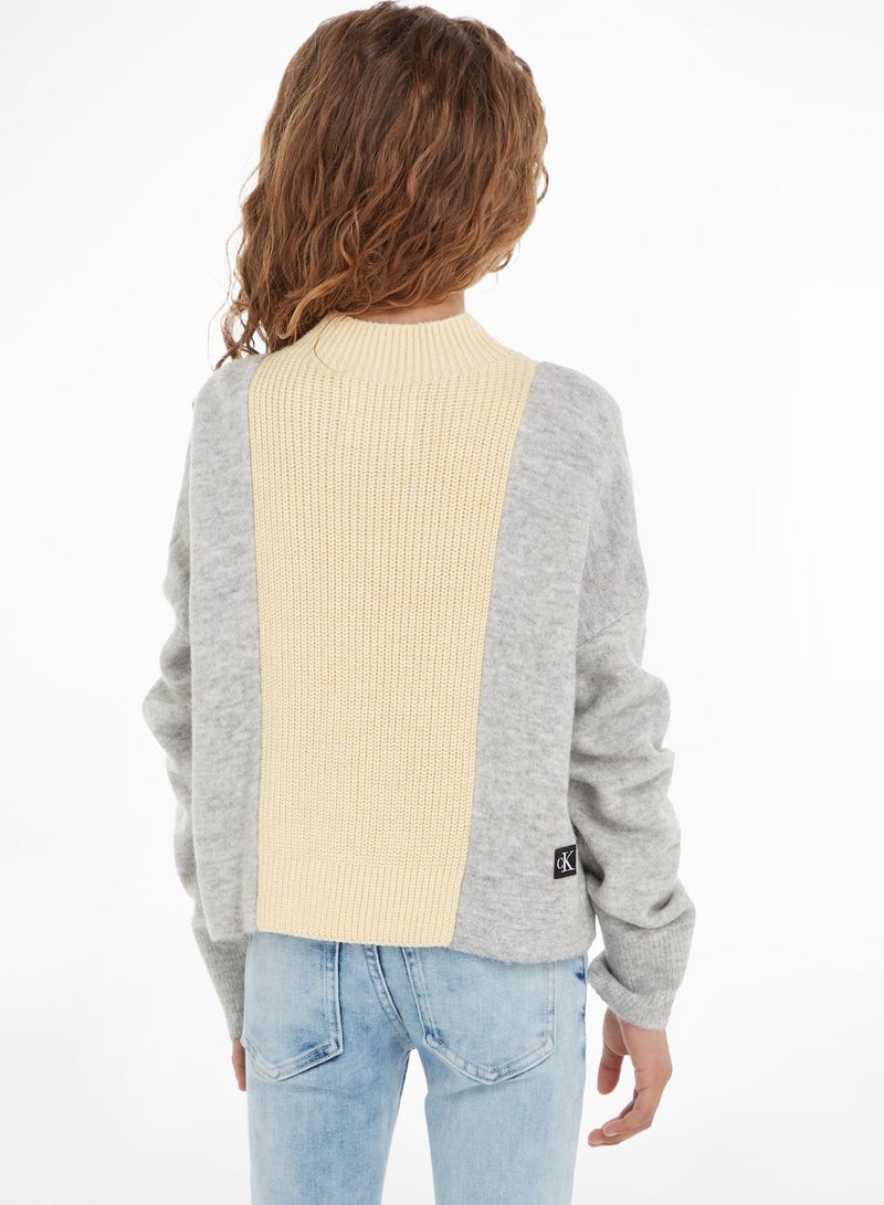 Kids Color Block Sweater