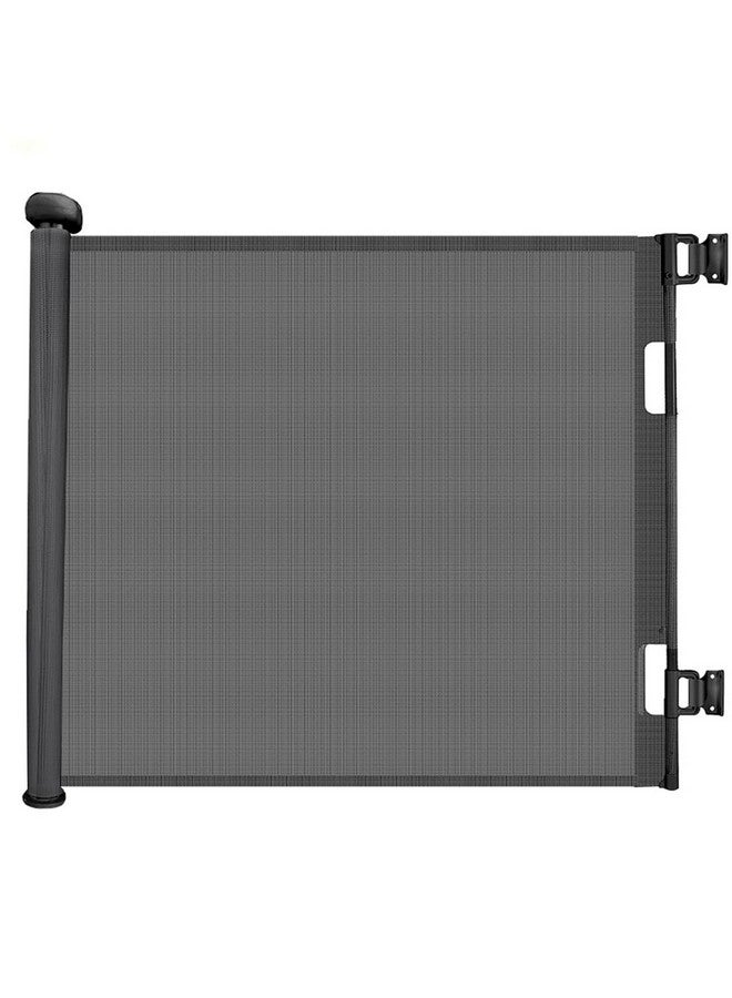 Child Baby 59” Wide Safety Gate; Retractable Design For Home Or Travel; Doorways Stairs Hallways Indoor Outdoor (Black)