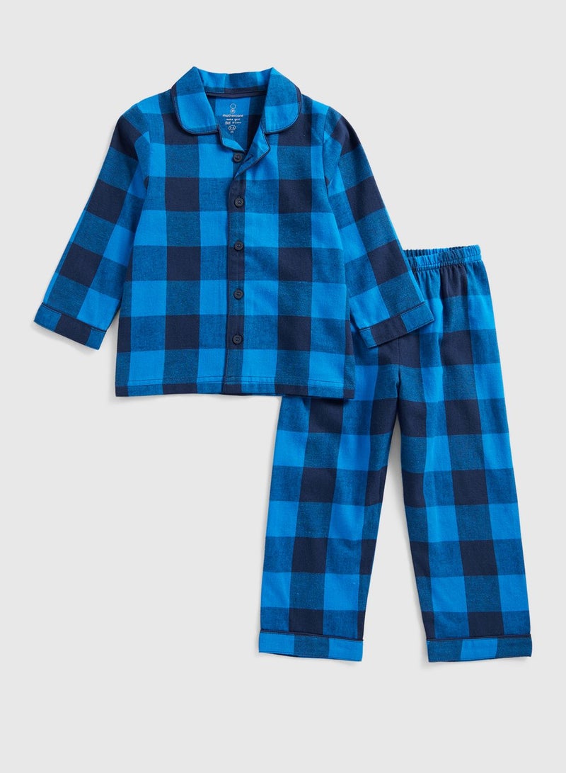 Kids Checked Shirt Pyjama Set