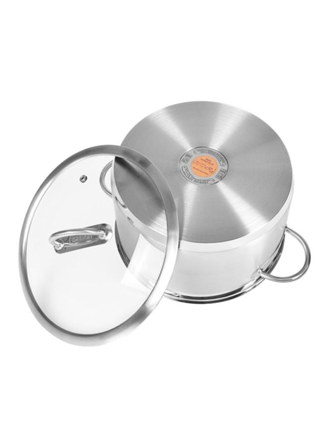 Benjamin Stainless Steel Casserole With Lid Silver 28x16cm