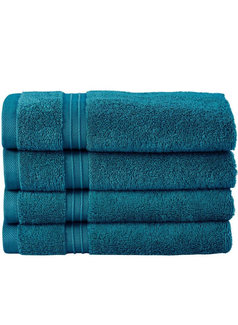 Bliss Casa 4-Piece 100% Combed Cotton Hand Towels - 550 GSM Quick Dry Highly Absorbent Hand Towel Set - Thick Soft Hotel Quality Towels for Hand And Spa 16x28 Inch