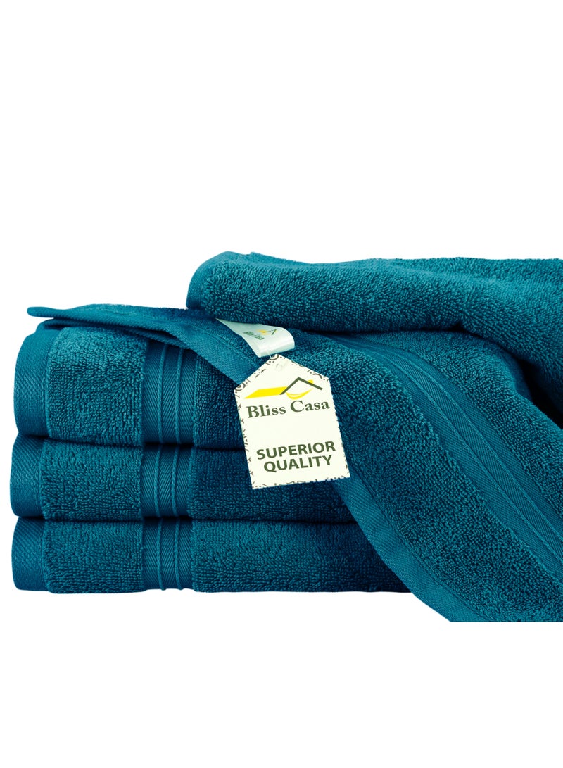 Bliss Casa 4-Piece 100% Combed Cotton Hand Towels - 550 GSM Quick Dry Highly Absorbent Hand Towel Set - Thick Soft Hotel Quality Towels for Hand And Spa 16x28 Inch