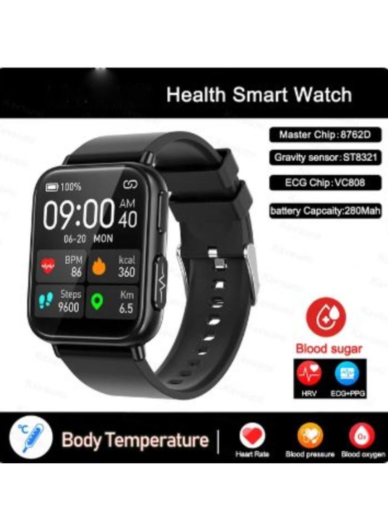 Accurate Measure Blood Sugar Smart Watch Men ECG+PPG Heart Rate Blood Oxygen Health Smartwatch Women Sport Watches