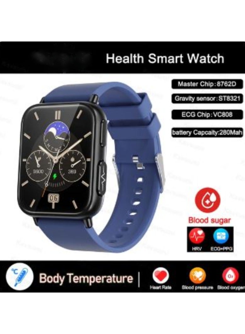 Accurate Measure Blood Sugar Smart Watch Men ECG+PPG Heart Rate Blood Oxygen Health Smartwatch Women Sport Watches