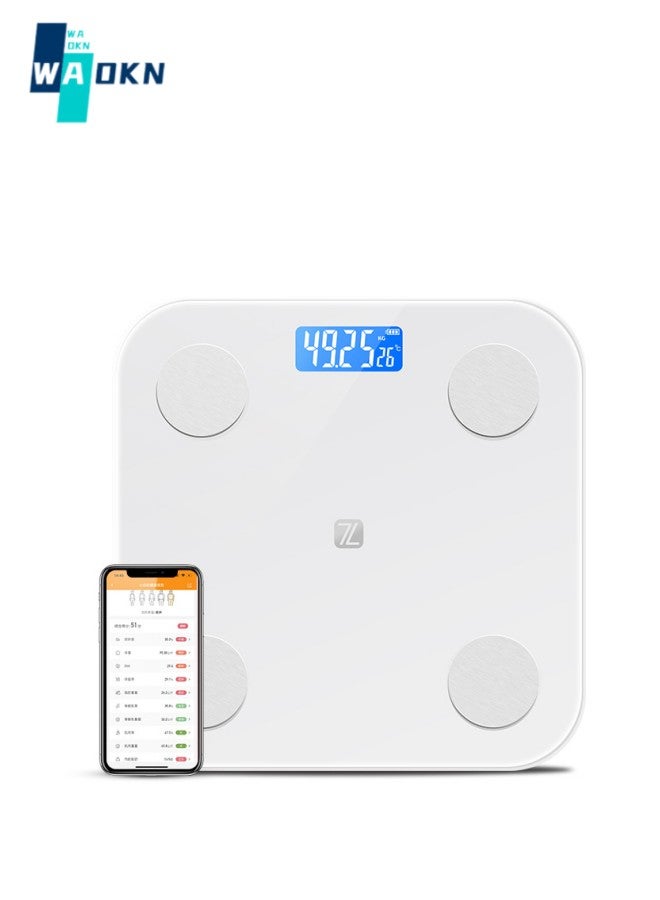 Digital Bathroom Scales for Body Weight, Weighing Scale Electronic Bath Scales with High Precision Sensors Accurate Weight Machine for People, LED Display Bluetooth Weighning Scale