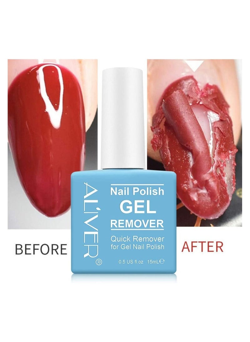 Magic Nail Polish Remover, Professional Nail Gel Polish Remover, In 3 mins Quickly Removes Soak-Off Gel Polish UV Art Nail Lacquer Don't Hurt Nails