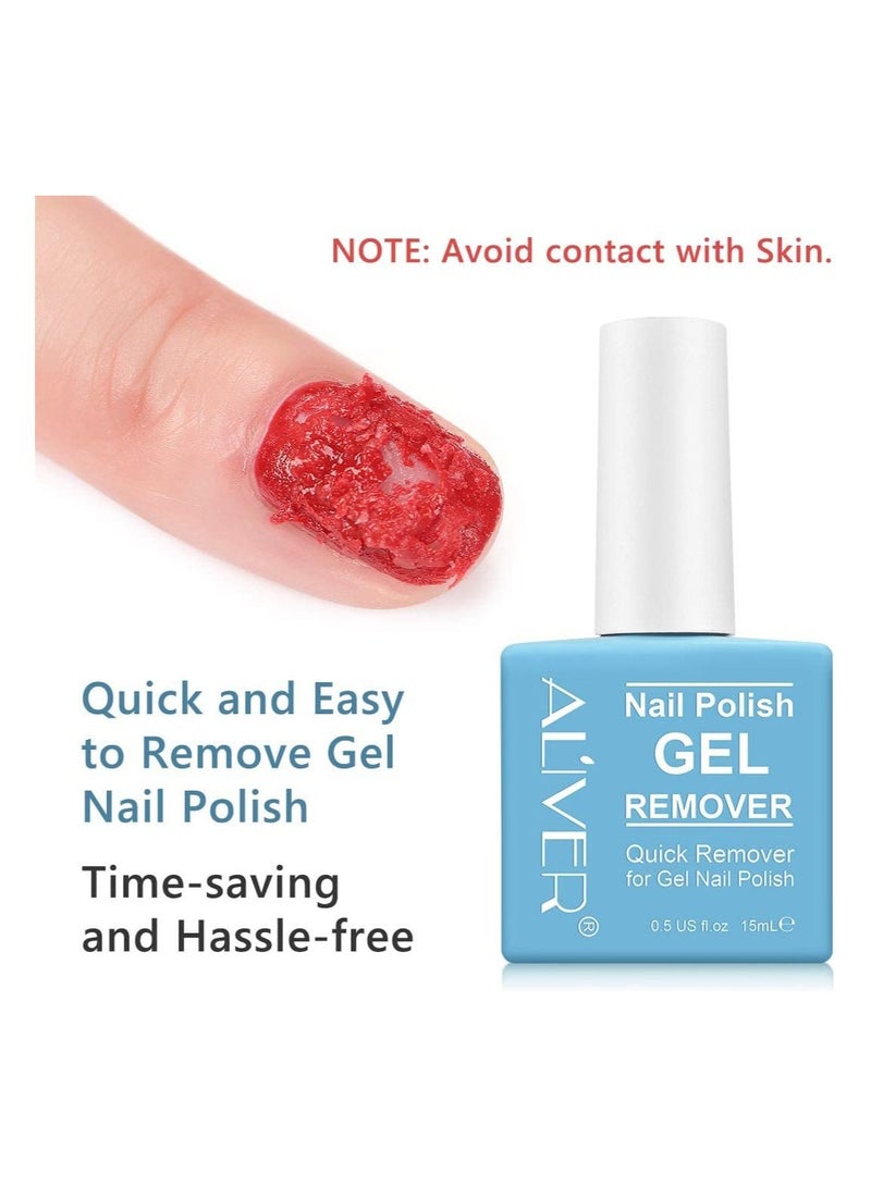 Magic Nail Polish Remover, Professional Nail Gel Polish Remover, In 3 mins Quickly Removes Soak-Off Gel Polish UV Art Nail Lacquer Don't Hurt Nails